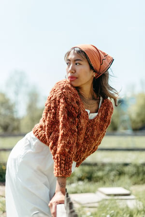 Image of Dryden hand knit  Sweater of Limited  Merino thick & thin