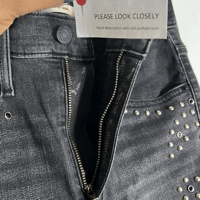 Image 8 of LEVI’S mile high super skinny dark gray studded jeans