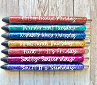 Image 1 of Offensive Weekday Glitter Gel Pens