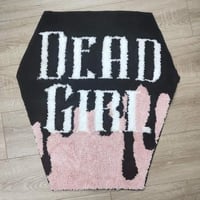 Image 2 of  Tufted Dead Girl Coffin Rug 