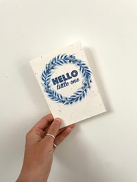 Image 1 of Plantable Seed Card - Hello Little One - Blue