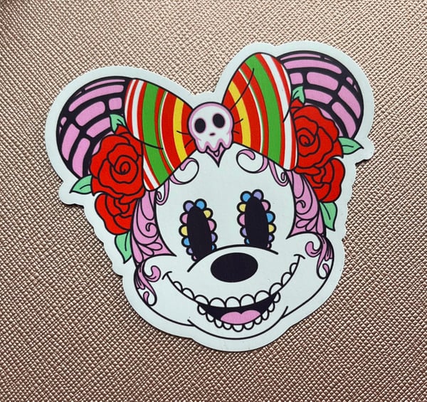 Image of Minnie Calavera Vinyl Sticker