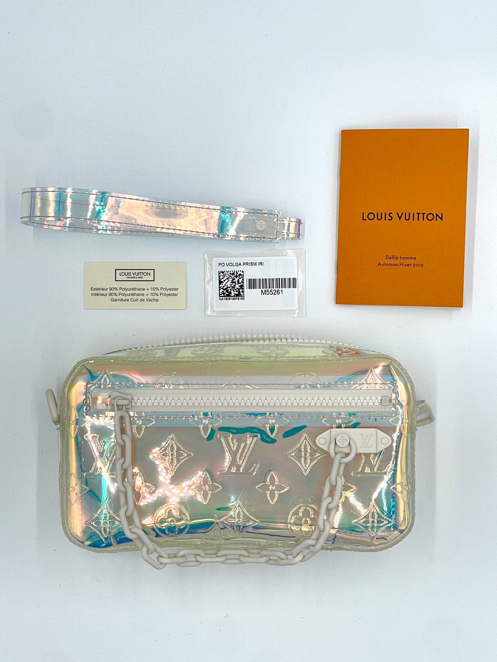 Virgil Abloh Prism Iridescent Monogram Pochette Volga White Hardware