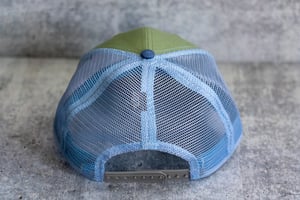 Image of NH 48 - Olive Green/Blue Trucker Hat