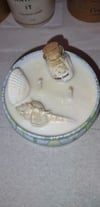 Unscented candle W/ Bottle of Crystals 
