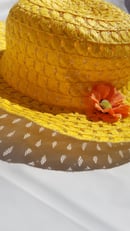 Image 2 of Vintage Orange Flower Sun Hat