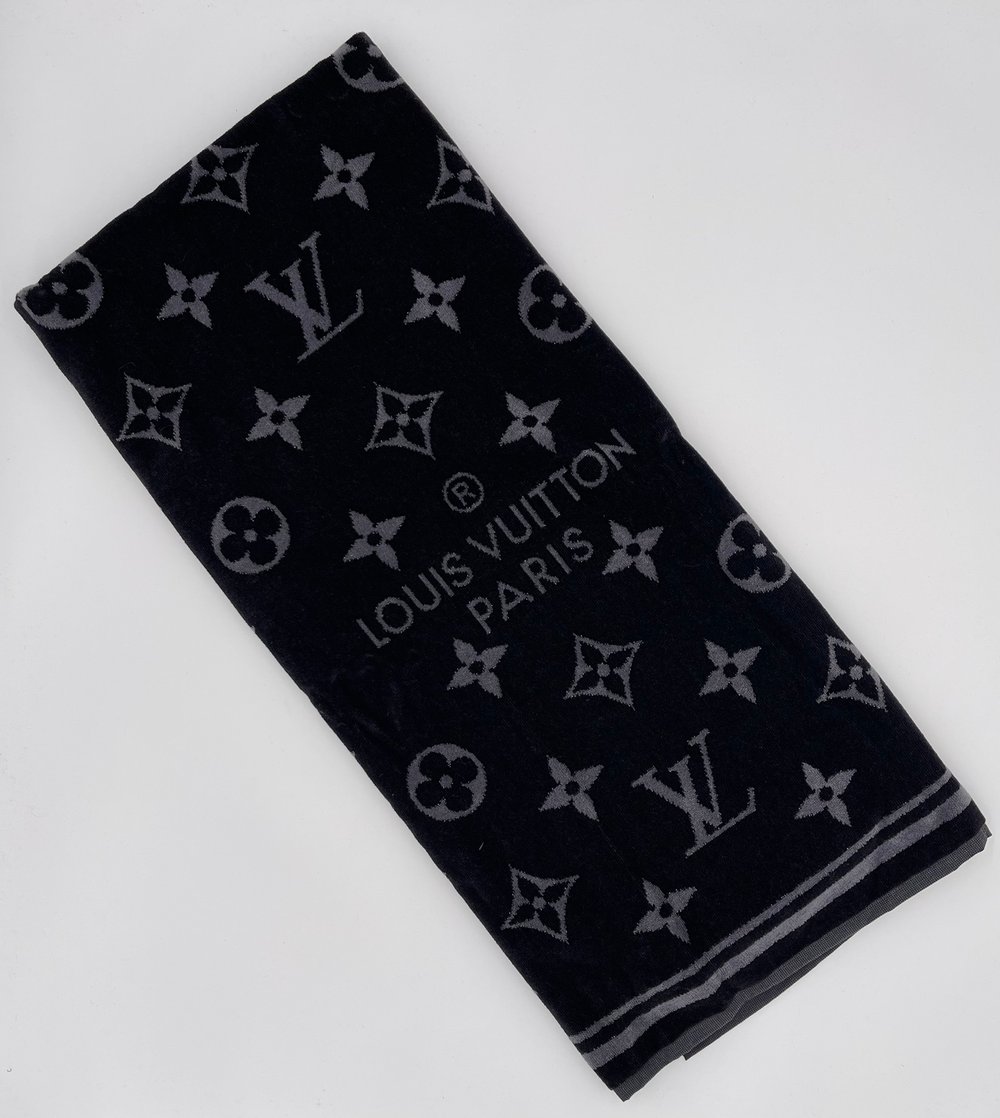 Louis Vuitton Monogram Eclipse Beach Towel Black