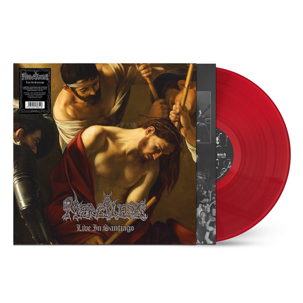 Image of Merciless - Live In Santiago / 180 GR. Transparent Blood Red Vinyl 12" LP.