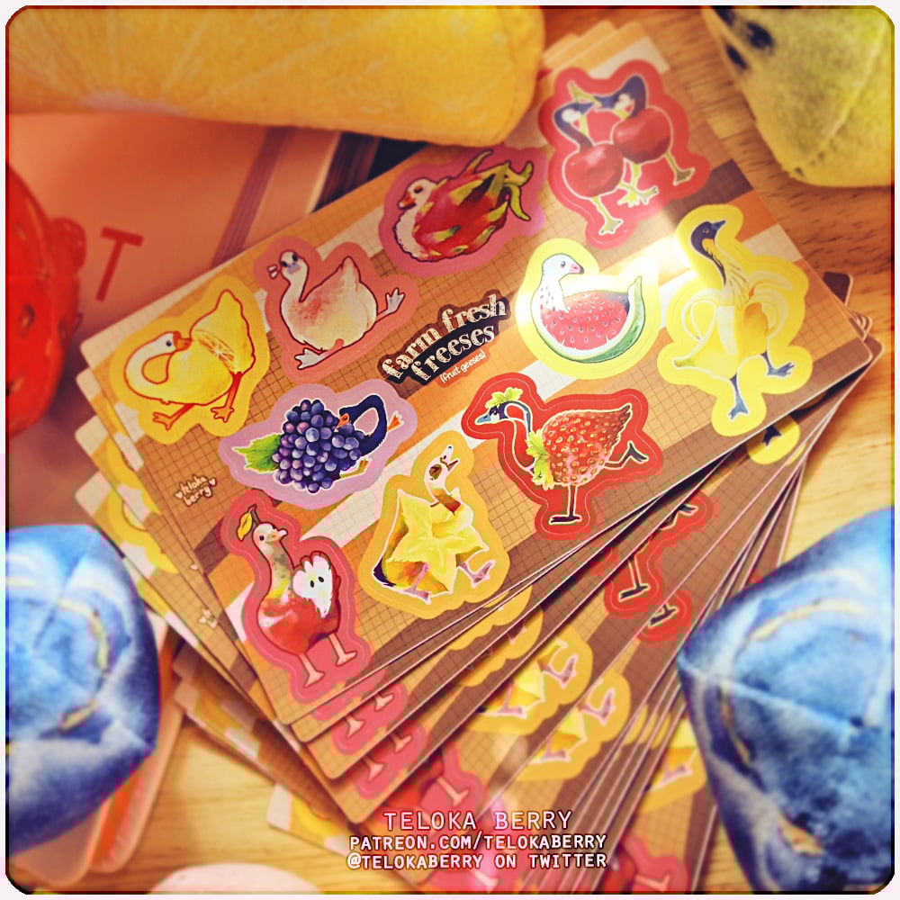 Image of farm fresh freeses stickersheet