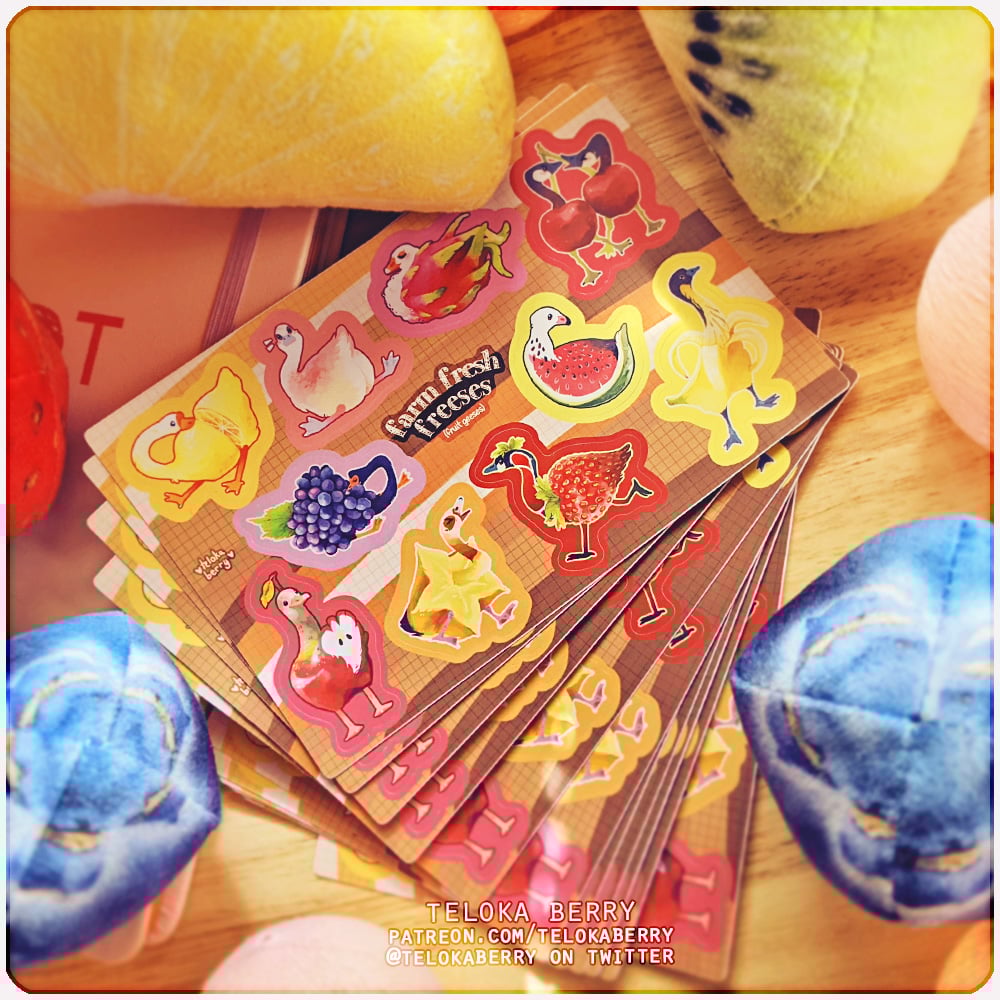 Image of farm fresh freeses stickersheet