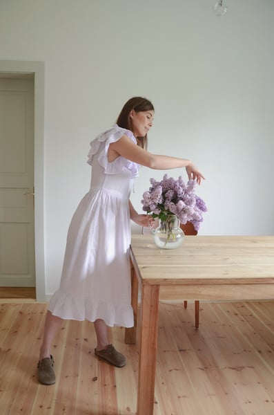 Image of Jolánka Lilac Cotton Dress