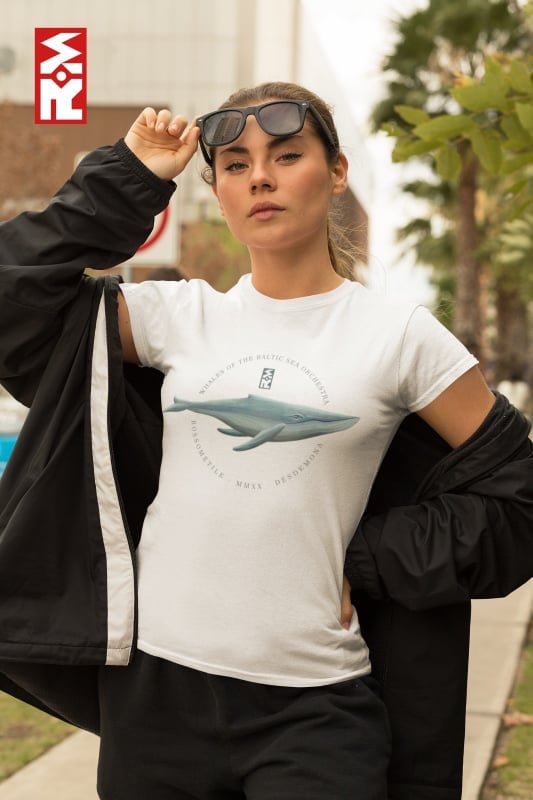 Rossometile - T-shirt bianca Whale - Lady