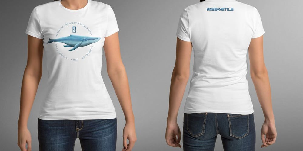 Rossometile - T-shirt bianca Whale - Lady