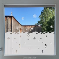 Image 1 of Sichtschutz Folie mit Motiv fürs Badezimmer - Fenstertattoo Unterwasserwelt
