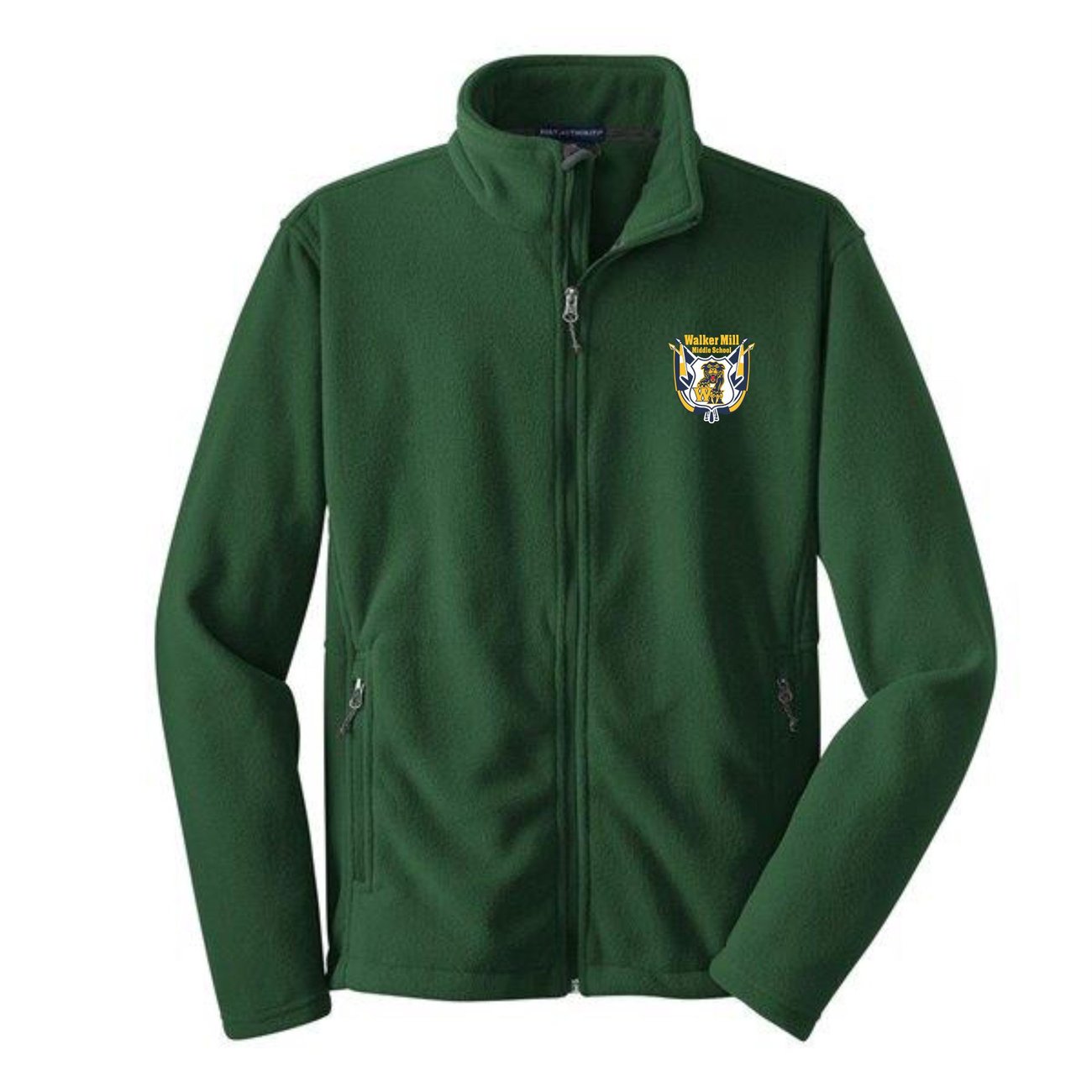 Green FullZip Performance Fleece Walker Mill Middle School Student
