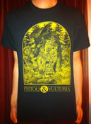 Image of Black T-Shirt with Gold Screen Print