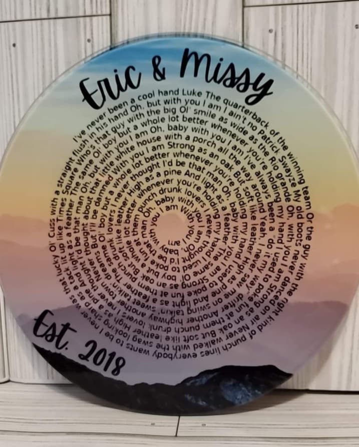 Image of Wedding Song/Birth Announcement Plates