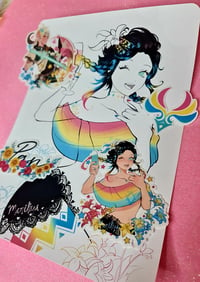 Image 2 of PridePaint- Pansexual set! print+stickers! 