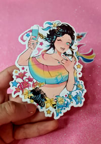 Image 3 of PridePaint- Pansexual set! print+stickers! 