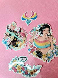 Image 1 of PridePaint- Pansexual set! print+stickers! 