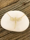 18K Gold Dragonfly Pendant