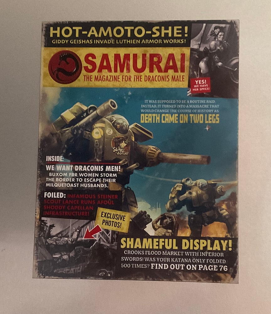 Image of Samurai pulp mag magnet!