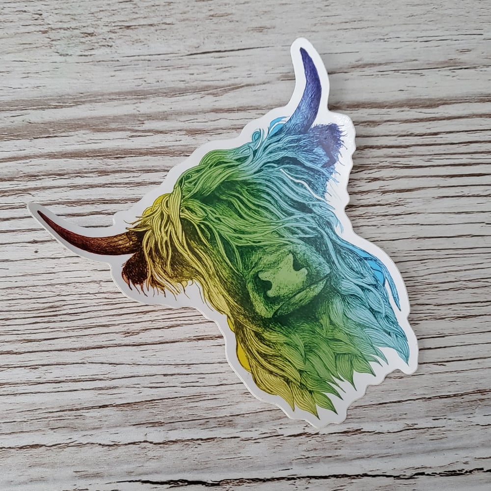 Image of Rainbow Highland Cow Gift Set - Deal Pride
