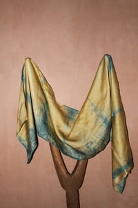 Yellow / Turquoise / Silk scarf