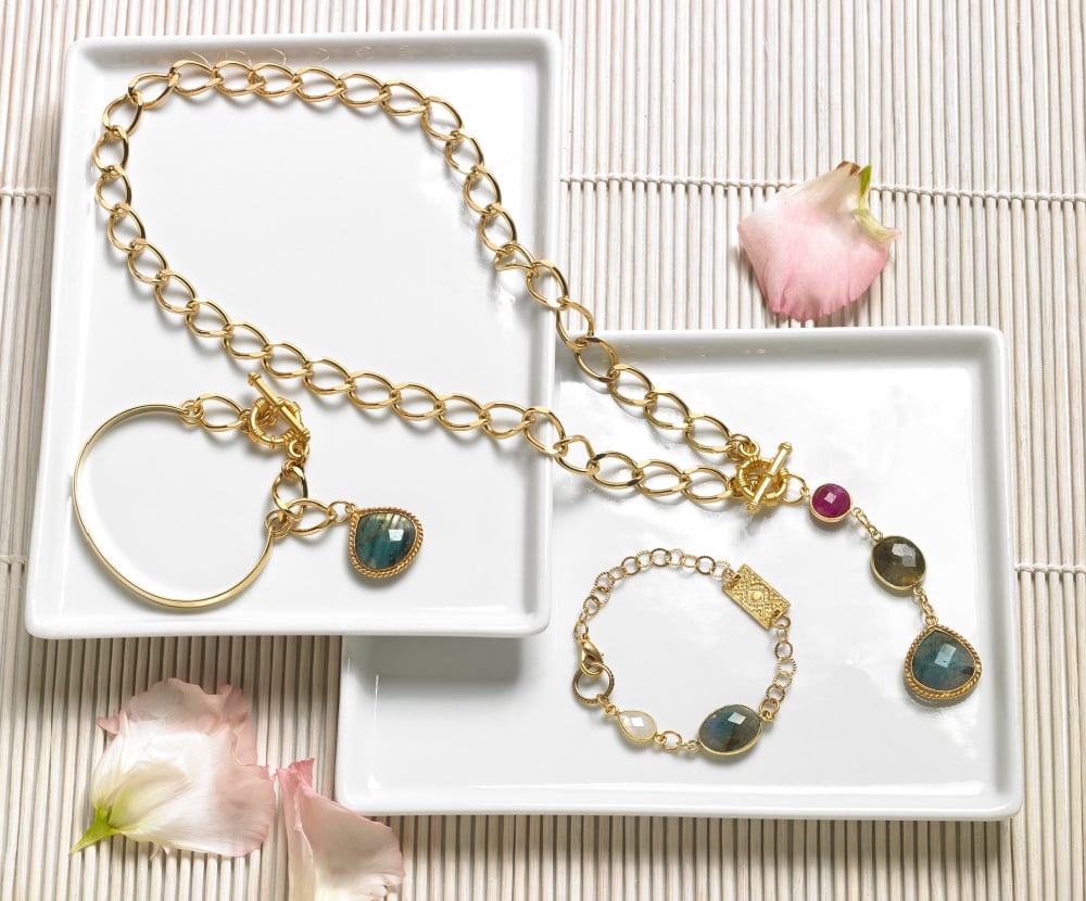 Image of LAVISH LABRADORITE NECKLACE