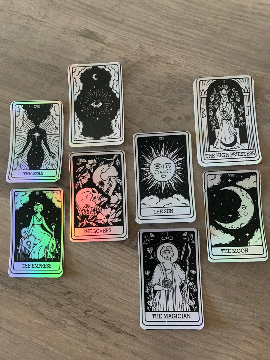 Seven of Cups Holographic Tarot Sticker Is This ADHD?