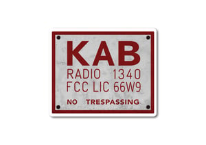 KAB Radio gloss vinyl sticker