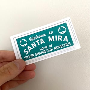 Santa Mira gloss vinyl sticker