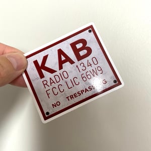 KAB Radio gloss vinyl sticker