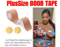 Image 1 of BOOB TAPE 3 INCH WIDE WITH NIPPLE COVERS