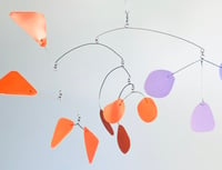 Orange and Lavender Abstract Shapes Mobile, 20"w x 14"w