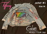 Image 1 of One of a kind Exclusive Tiffany hand painted Jean jackets