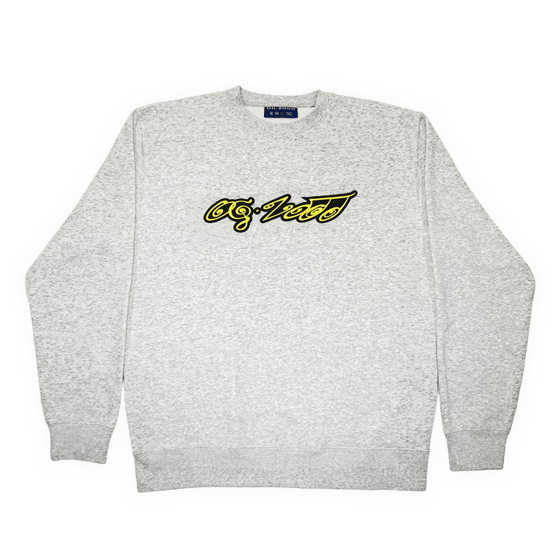 Image of "JAZZY EMBROIDERY" CREWNECK *** HEATHER GRAY
