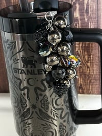 Image 2 of Black Gothic Glam Tumbler Straw Bauble