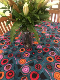 Image 2 of Tablecloth - JP Gum Blossom (Blue/Red/Orange/Purple/Black)