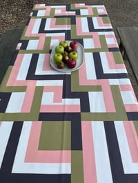 Tablecloth - Angles (Dusty Pink/Olive/Black/White)