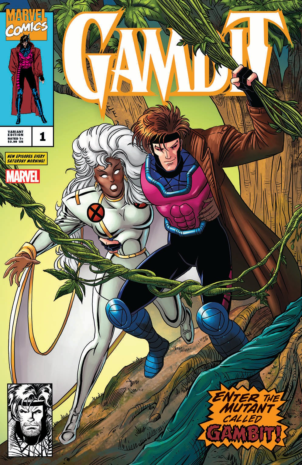 VIRGIN EDITION Gambit #1 Arsenal/Cape&Cowl Store Exclusive X-Men Animated  Series X-Men #266 Homage | Arsenalcomicsgames