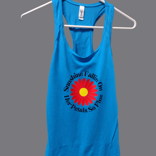 Red Daisy Racerback tank top 