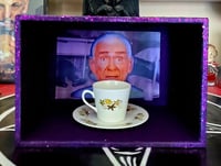 Image 1 of Heaven's Gate mansion teacup & plate from estate auction in display box
