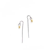 Image 4 of SATELLITE GOLD short drop earrings