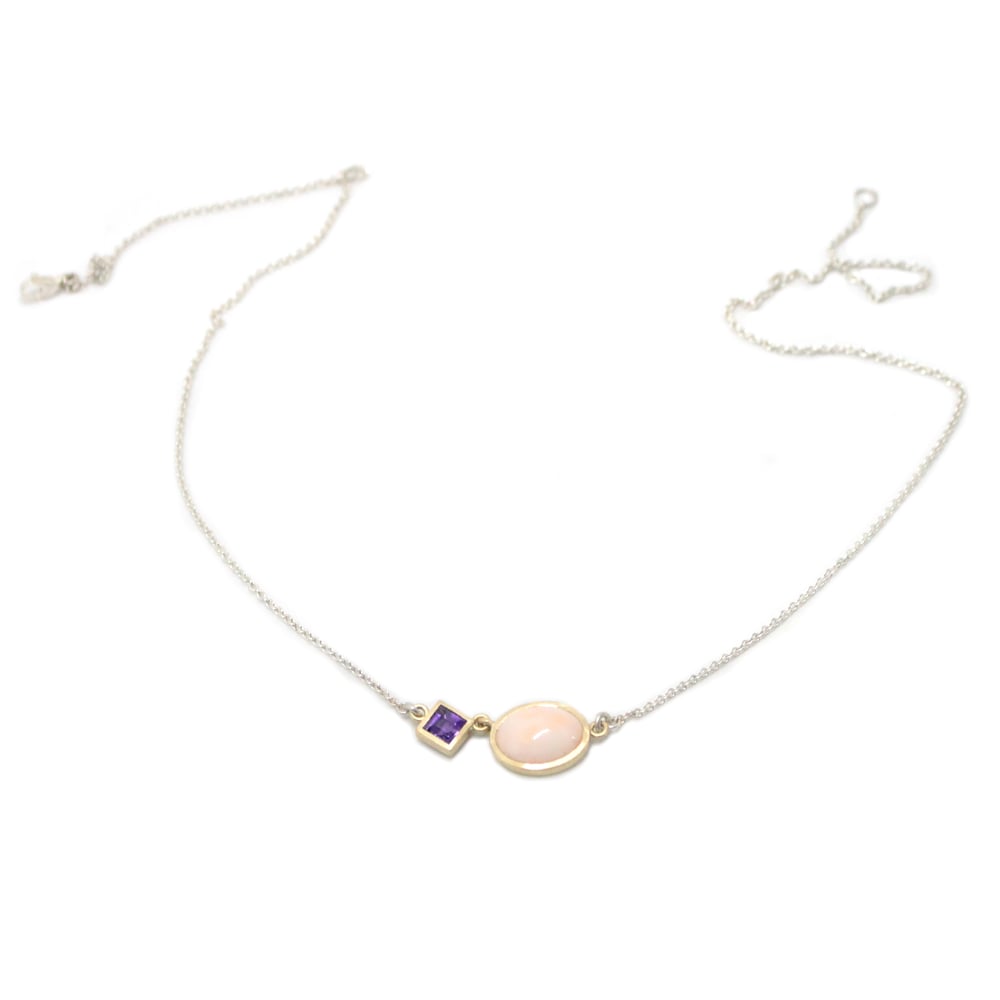 Image of LILAC + ROSE FANCY STONE NECKLACE