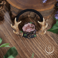 Image 1 of Sacred Forest necklace with pink amethyst 