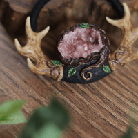 Image 2 of Sacred Forest necklace with pink amethyst 