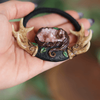 Image 3 of Sacred Forest necklace with pink amethyst 