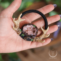 Image 4 of Sacred Forest necklace with pink amethyst 