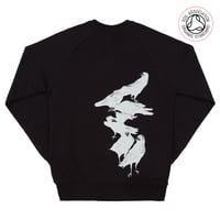 Image 1 of Crow Unisex Back Print Sweatshirt (Organic)